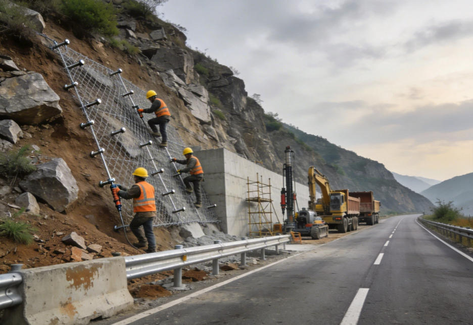 桥头镇公路道路护坡